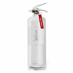 Brandsläckare 2kg, vit med vitt emblem