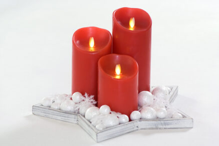 Magic flame candle 79×178 red timer