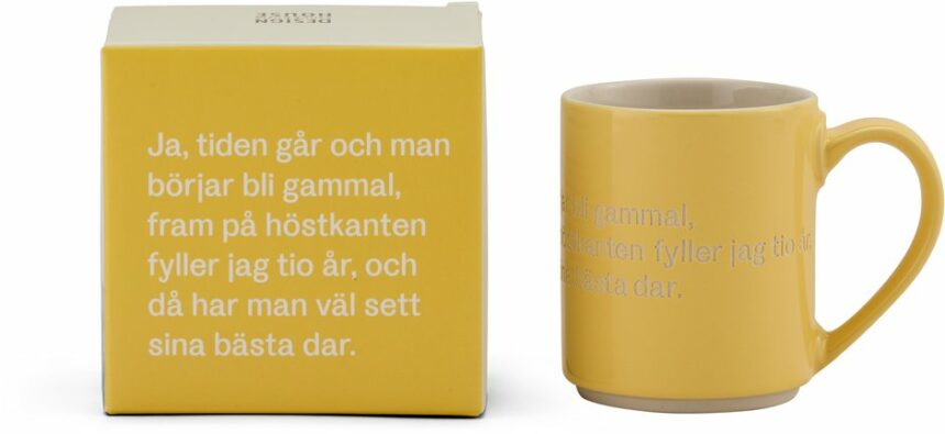 Astrid Lindgren mugg gul