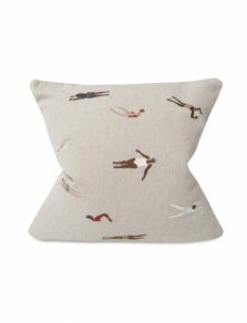 Swimmers Emembroidered Cushion Cover