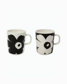 Juhla Unikko mug 2,5 dl white, black 2st