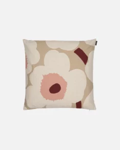 Unikko cushion cover 50x50cm beige/linen/rose